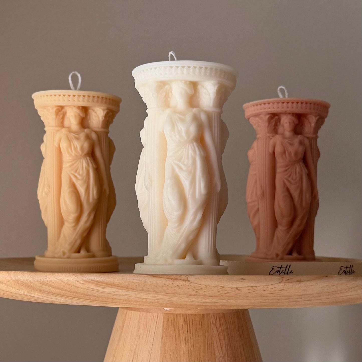 Caryatid Greek Column Candle