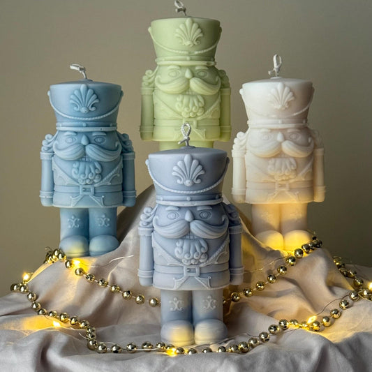 Nutcracker Candle | Handmade Gift | Cute Candle |Christmas Decor |Hand Poured Sculptural Candle| Aesthetic Festive Home Decor|Christmas Gift