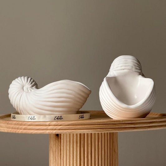 Sea Shell Trinket Tray | Jewelry Storage Dish| Desk Accessories| Jesmonite Homeware| Gift Idea| Jesmonite Home Decor Decor| Gift For Her