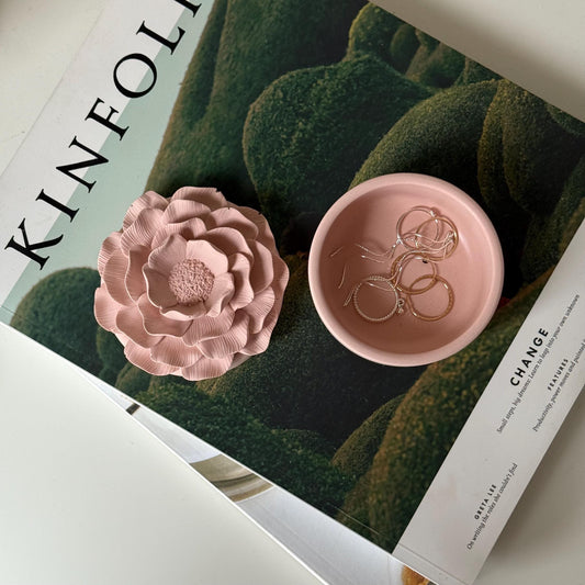 Flower Jar Home Decor | Jewelry Storage Dish | Desk Accessories | Jesmonite Homeware| Gift Idea| Jesmonite Decor| Scandi Decor| Gift For Her