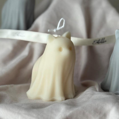 Cute Halloween Cat Ghost Candle