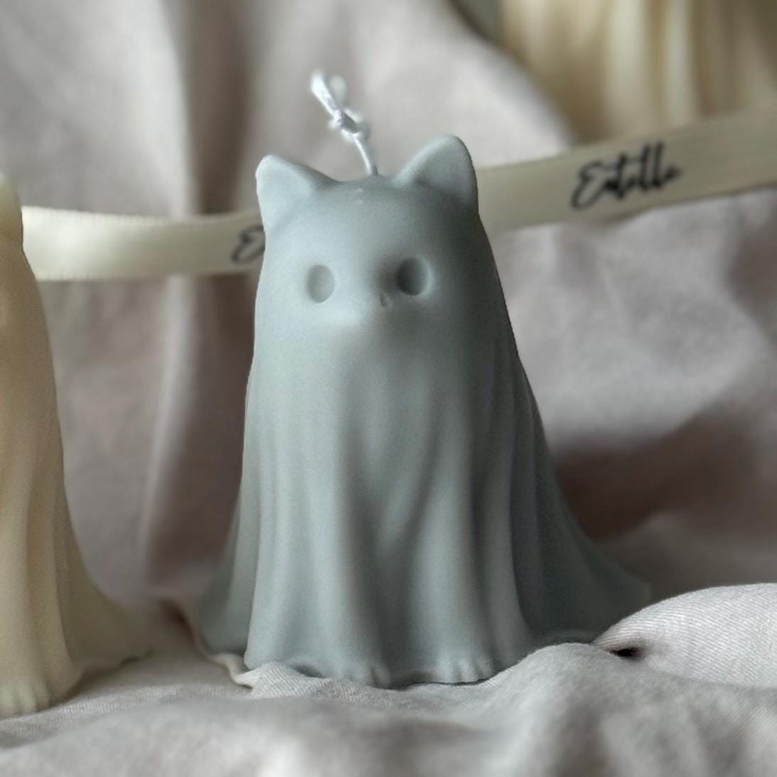 Cute Halloween Cat Ghost Candle
