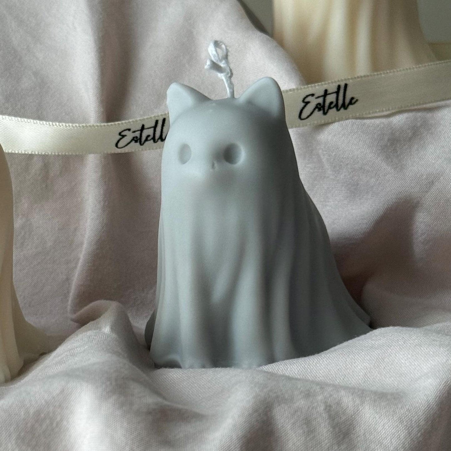 Cute Halloween Cat Ghost Candle