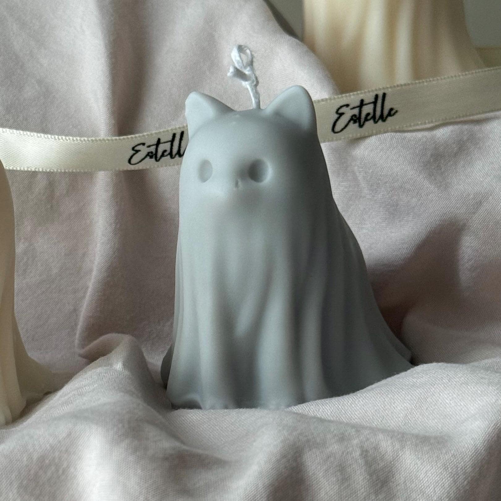Cute Halloween Cat Ghost Candle