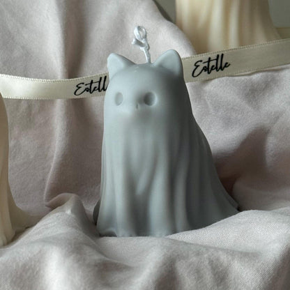 Cute Halloween Cat Ghost Candle
