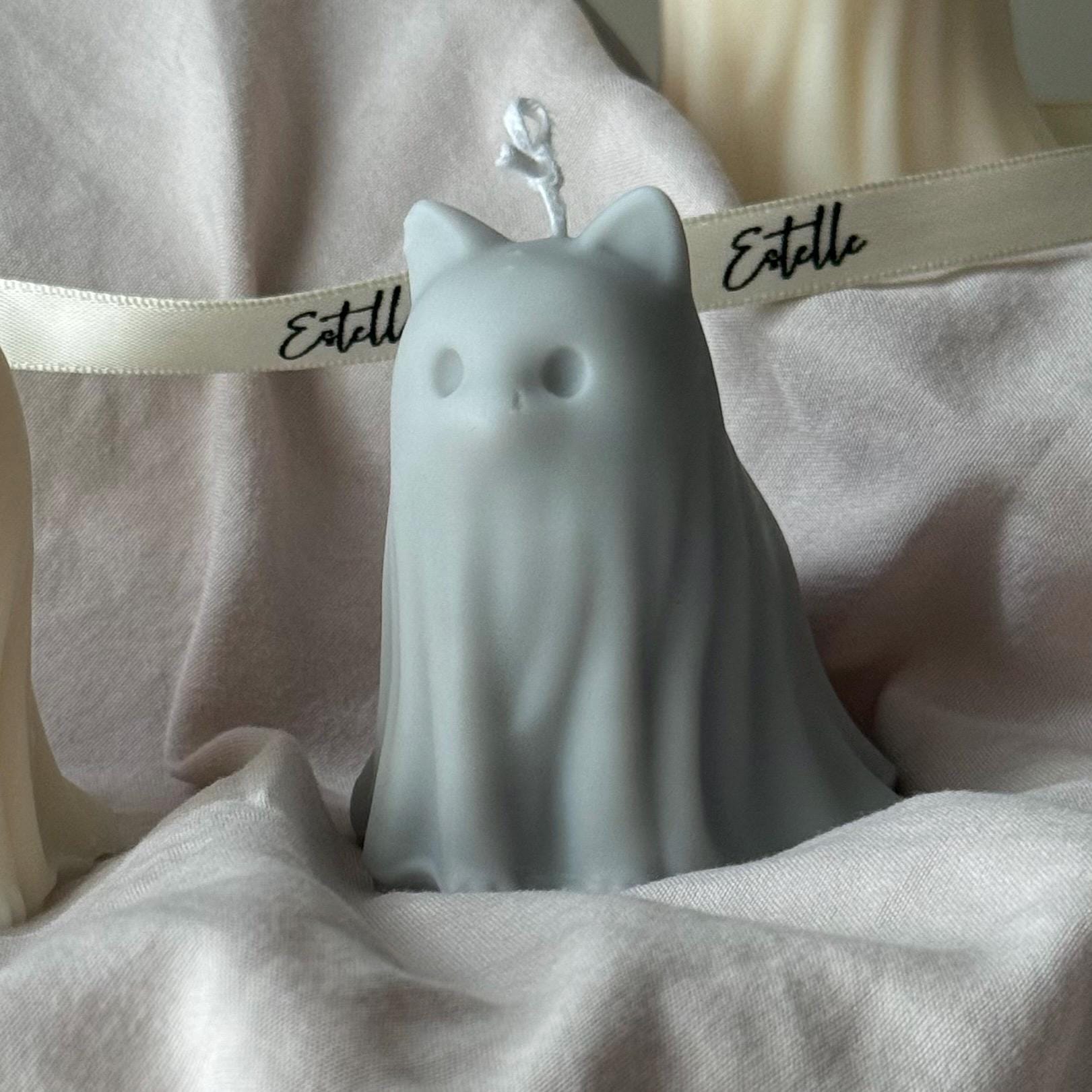 Cute Halloween Cat & Dog Ghosts Candle Duo