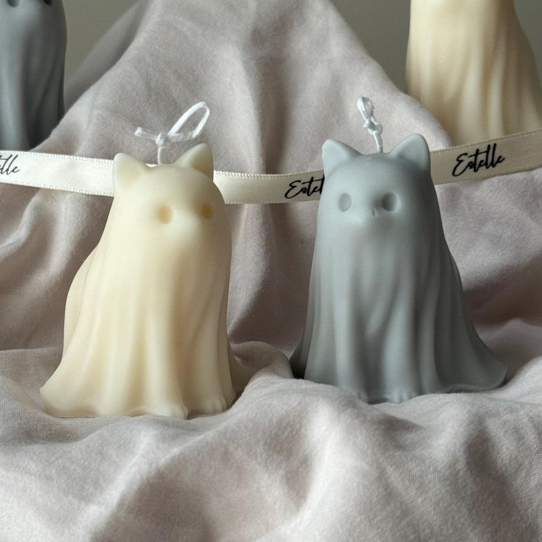 Cute Halloween Cat Ghost Candle