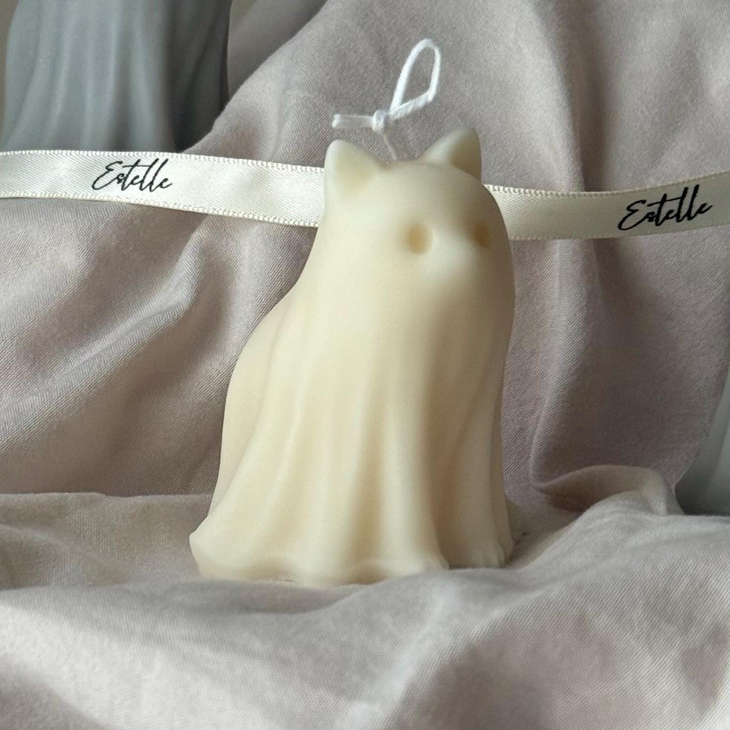 Cute Halloween Cat Ghost Candle
