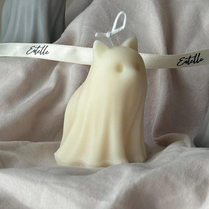 Cute Halloween Cat Ghost Candle