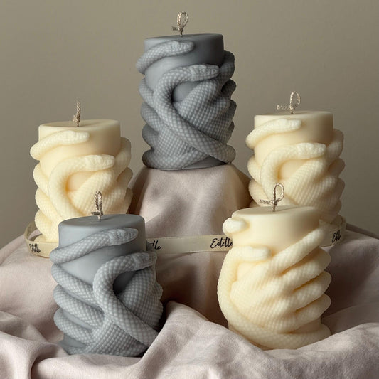 Snake Hand Pillar Candle: Serpent Design Candle, Mystical Decor, Gothic Home Accent