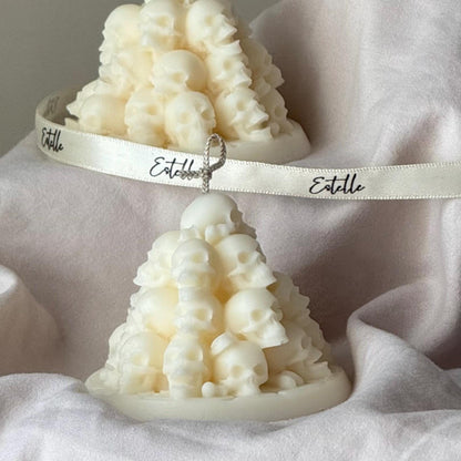 Handmade Skull Mountain Candle: Spooky Halloween Decor, Soy Wax