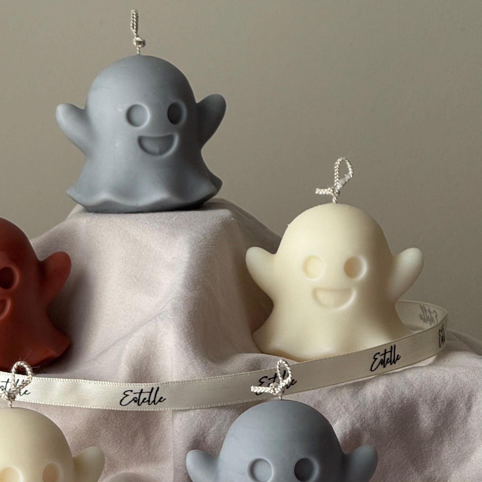 Handmade Cute Halloween Ghost Candle | Sculptural Soy Wax Home Decor