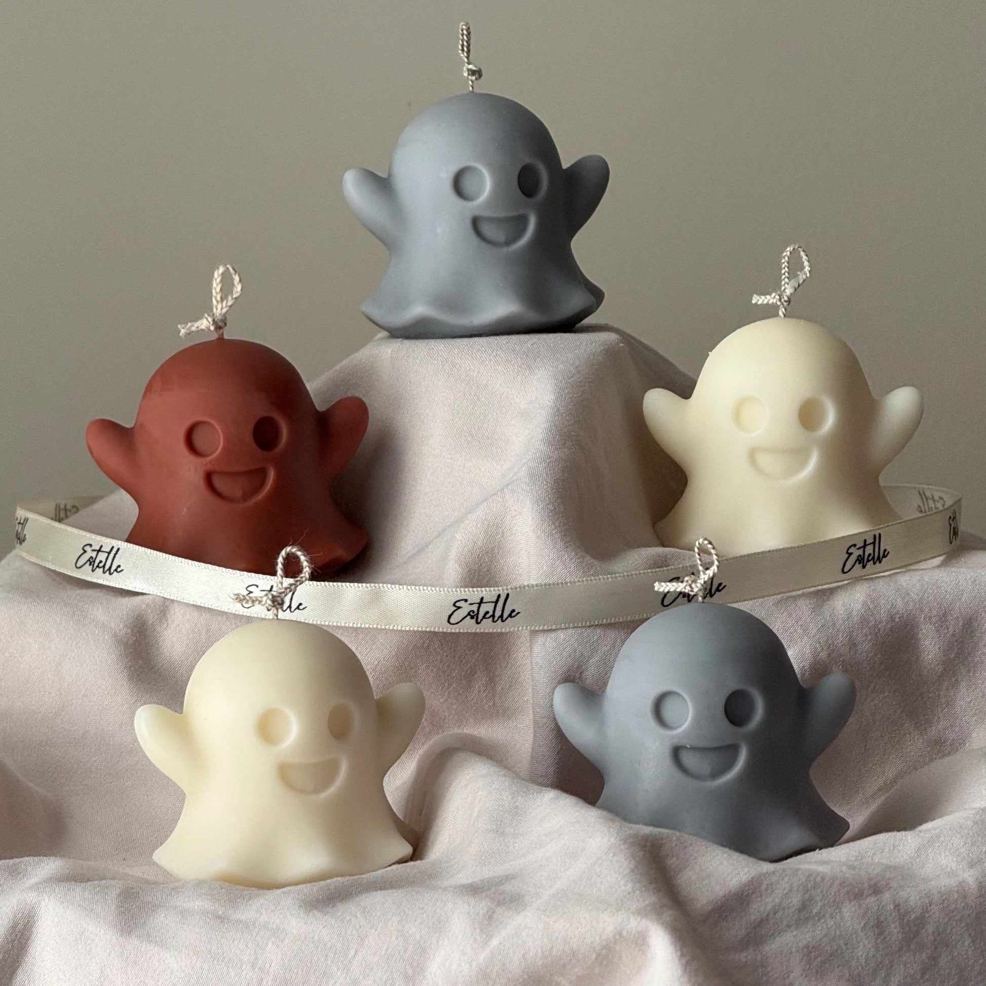 Handmade Cute Halloween Ghost Candle | Sculptural Soy Wax Home Decor