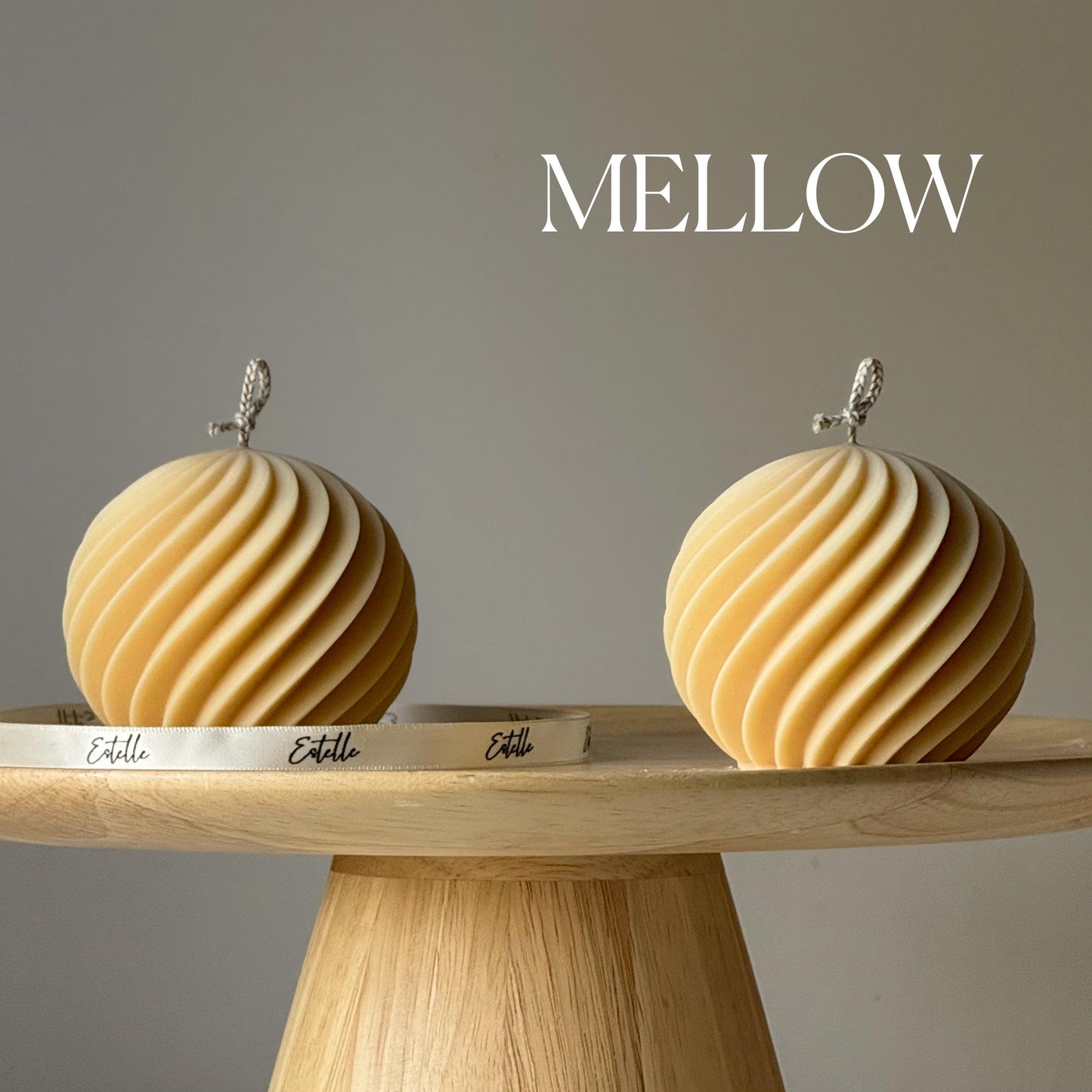 Ribbed Ball Candle| Trendy Handmade Decoration