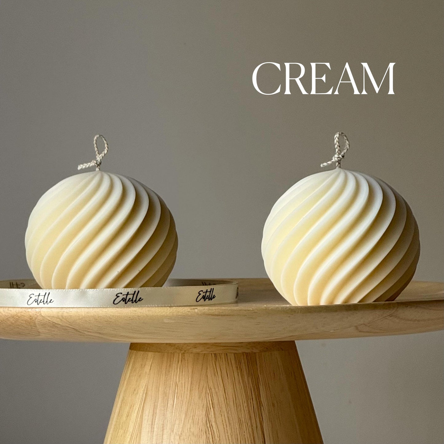 Ribbed Ball Candle| Trendy Handmade Decoration