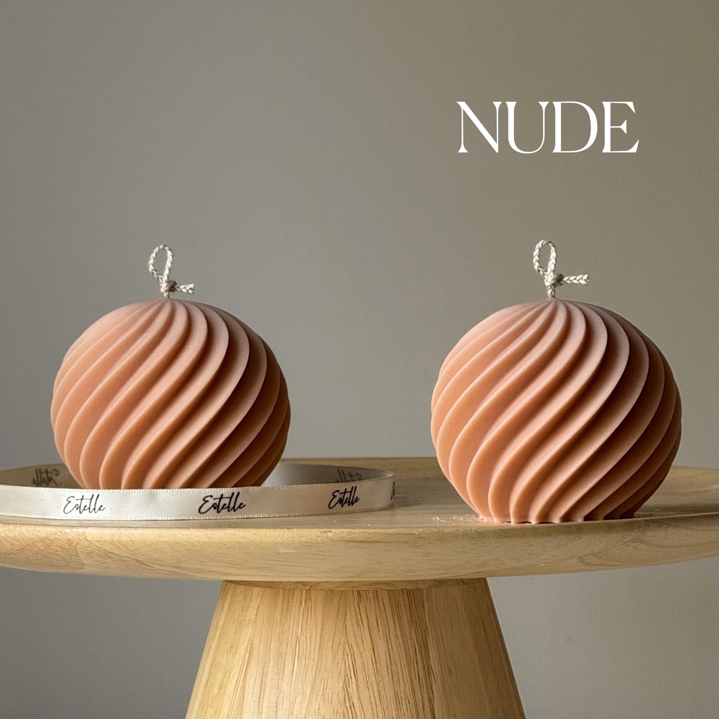 Ribbed Ball Candle| Trendy Handmade Decoration