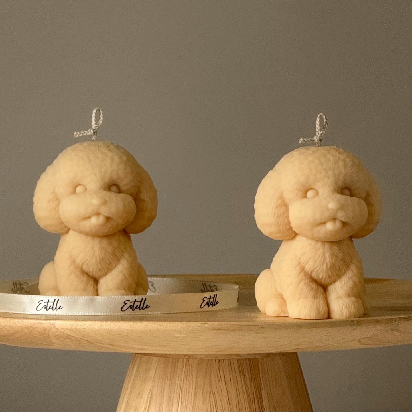 Puppy Shaped Soy Candle: Handmade Pillar Candle, Home Decor