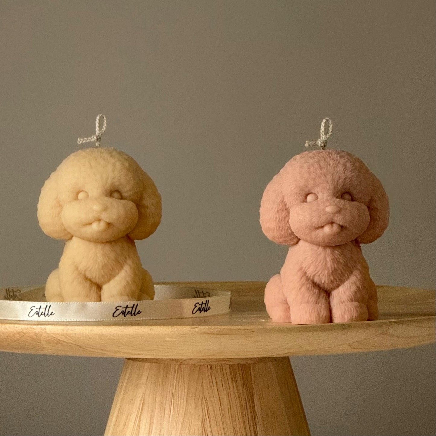 Puppy Shaped Soy Candle: Handmade Pillar Candle, Home Decor