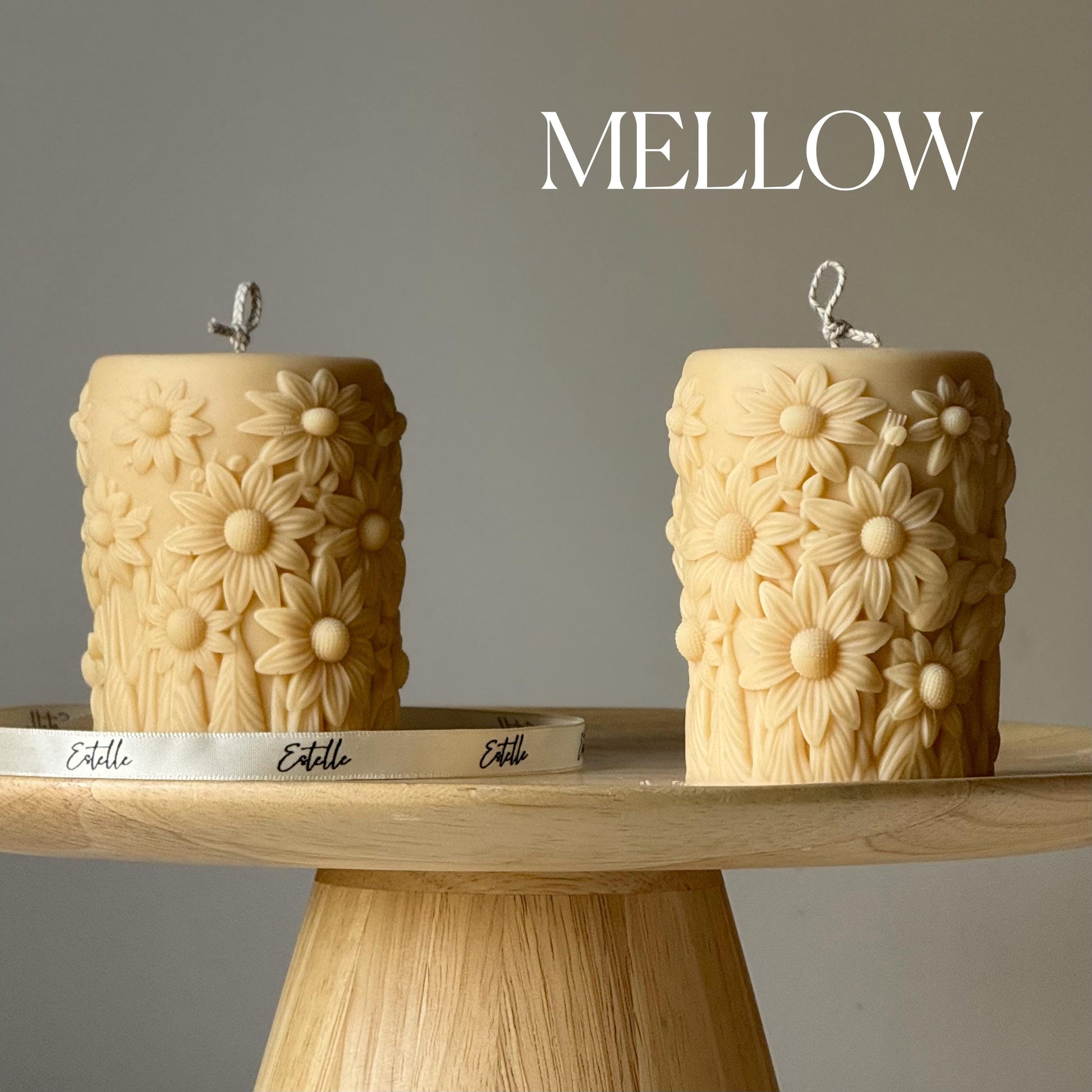 Flower Pillar Candle | Sculptural Garden House Warming Gift