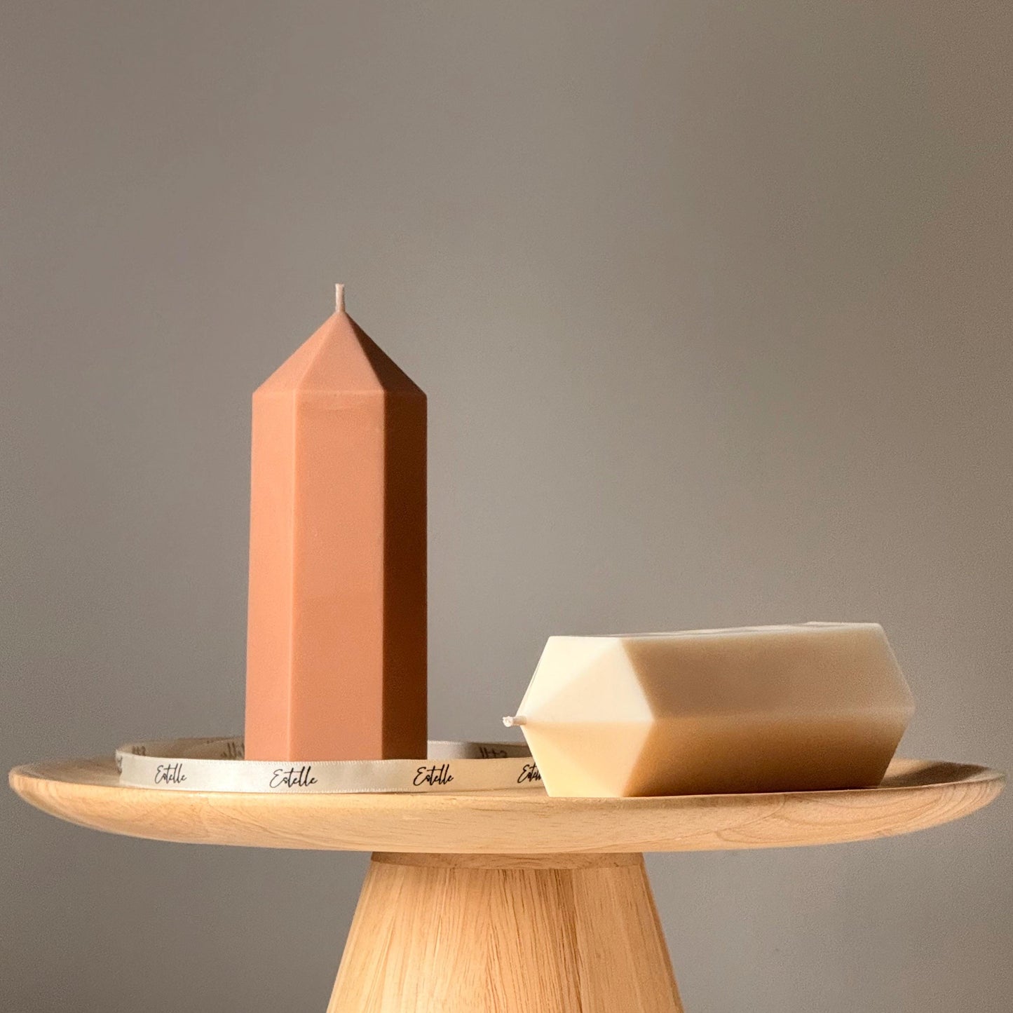 Greko Peak Soy Wax Candle: Ribbed Pillar, Decorative Taper