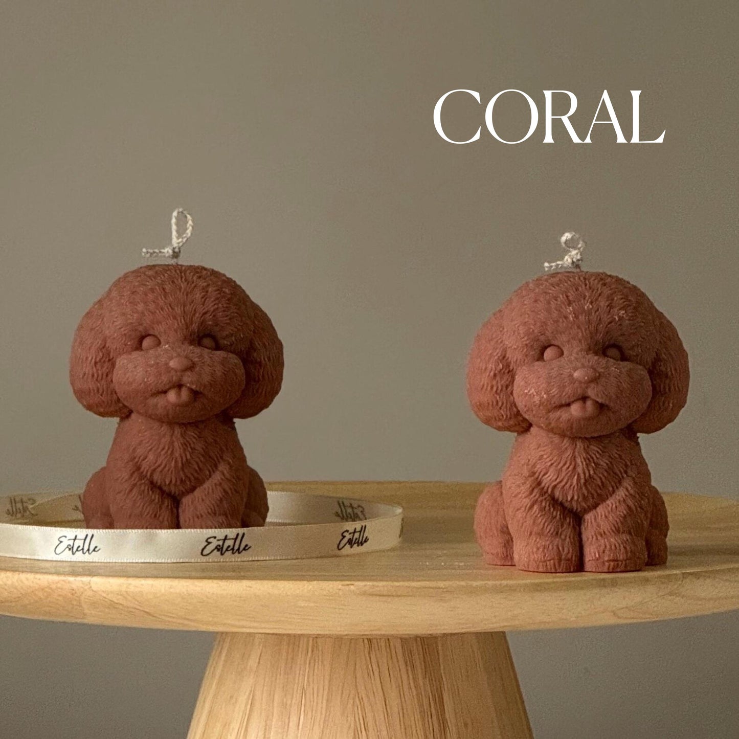 Handmade Puppy Soy Wax Candle: Home Decor Gift