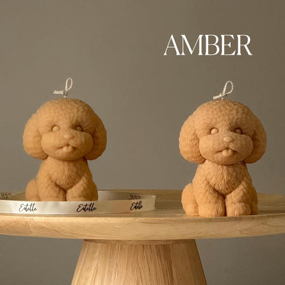 Handmade Puppy Soy Wax Candle: Home Decor Gift