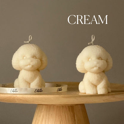 Handmade Puppy Soy Wax Candle: Home Decor Gift