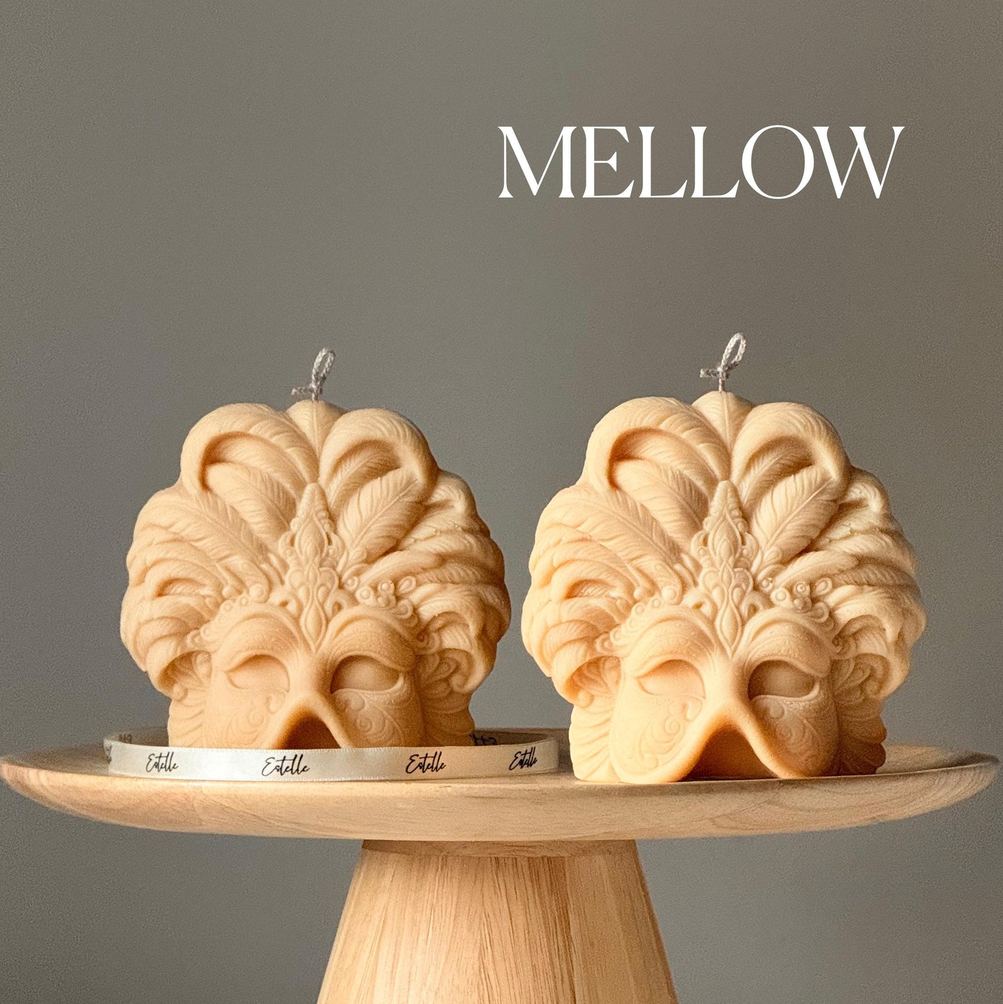 Masquerade Mask Shaped Soy Candle: Handmade Home Decor