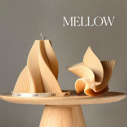 Swirl Star Shaped Soy Candle: Handmade Pillar Candle, Home Decor