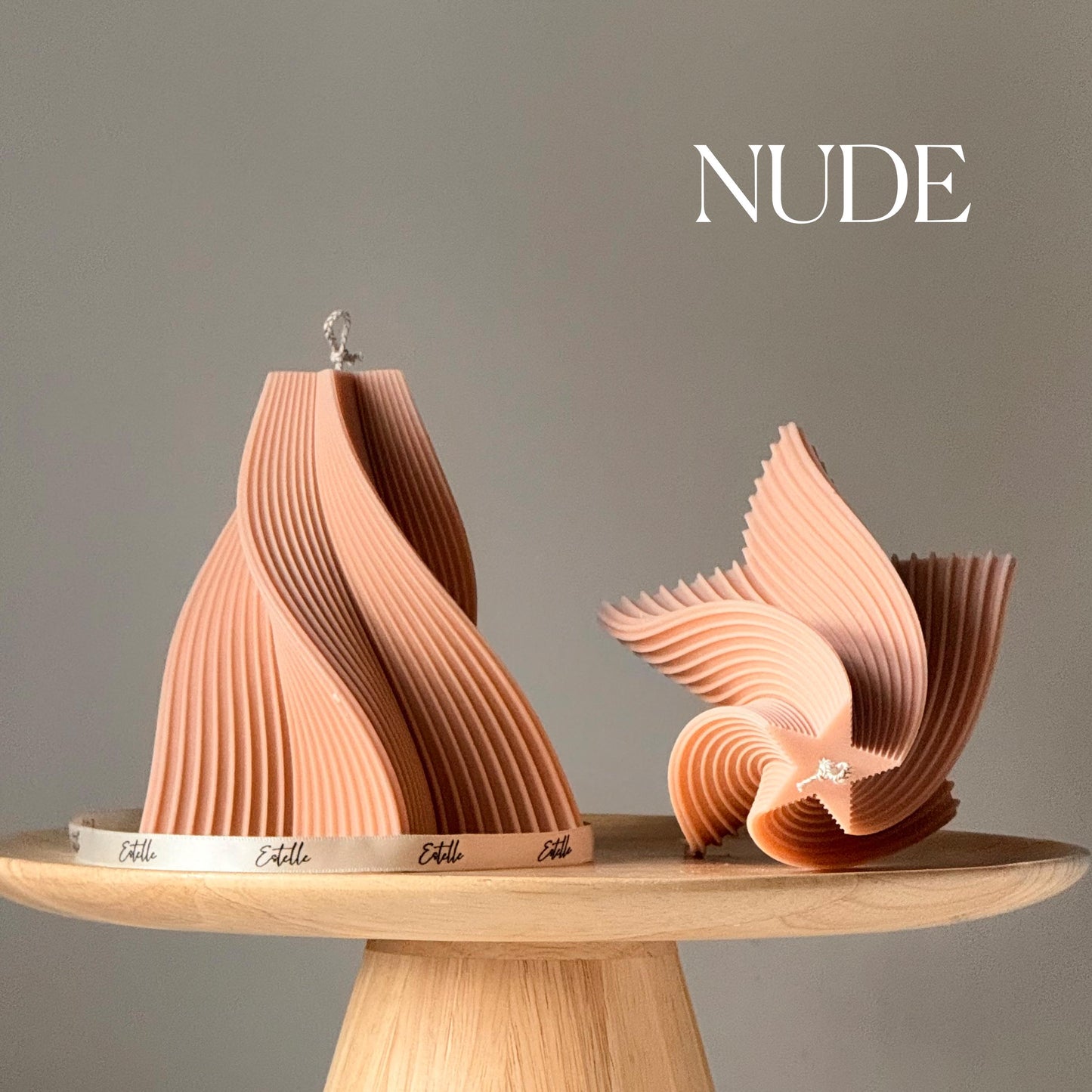 Swirl Star Shaped Soy Candle: Handmade Pillar Candle, Home Decor