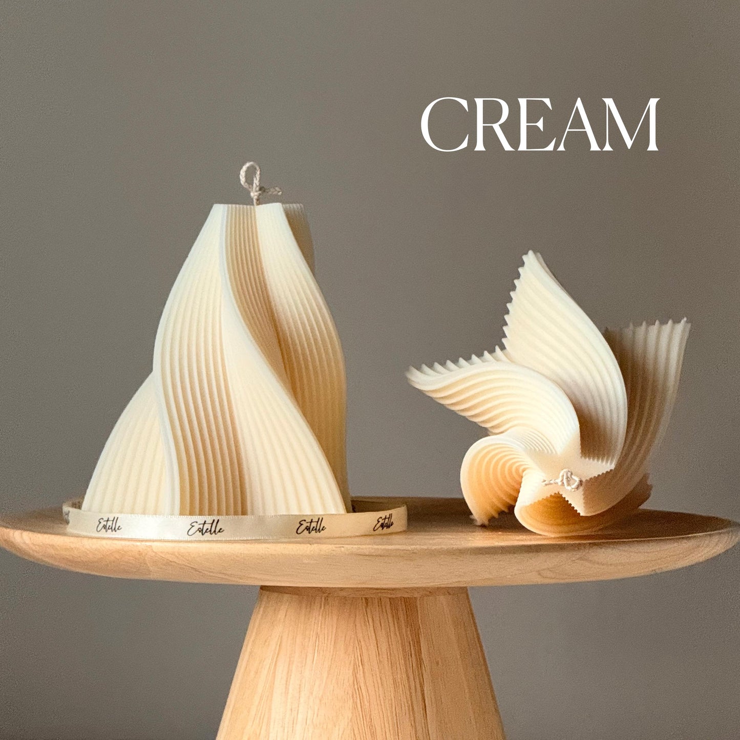 Swirl Star Shaped Soy Candle: Handmade Pillar Candle, Home Decor