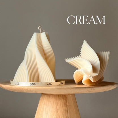 Swirl Star Shaped Soy Candle: Handmade Pillar Candle, Home Decor