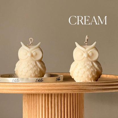 Owl Soy Candle: Handmade Sculptural Home Decor