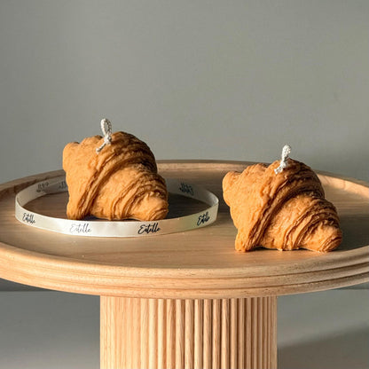 Croissant Sculptural Soy Candle, Decorative Pastry Candle