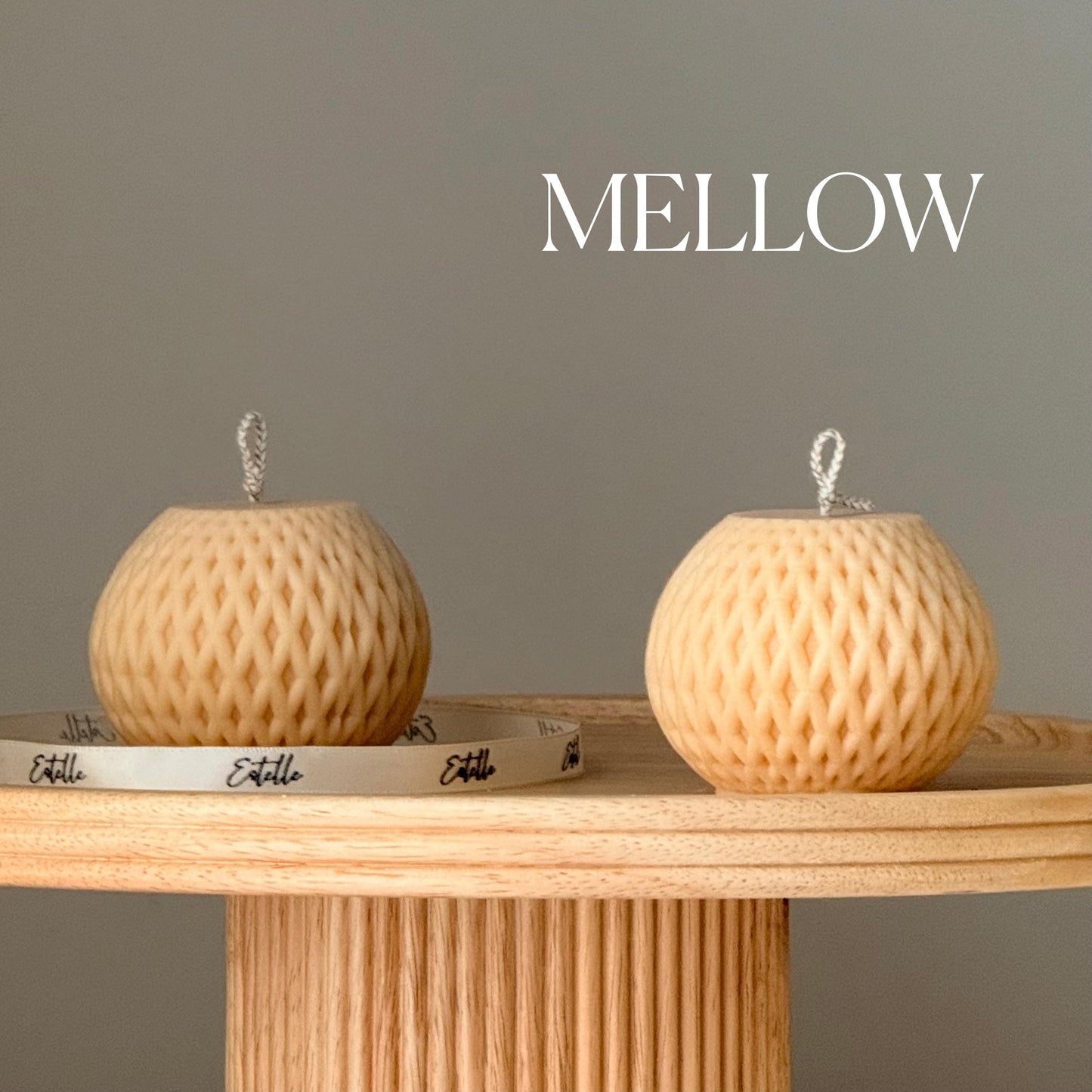 Woven Sphere Candle – Sculptural Textured Design