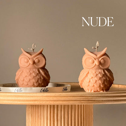 Owl Soy Candle: Handmade Sculptural Home Decor