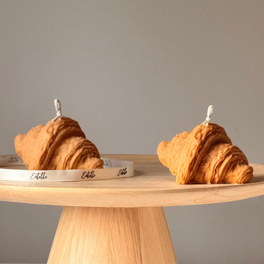 Croissant Sculptural Soy Candle, Decorative Pastry Candle