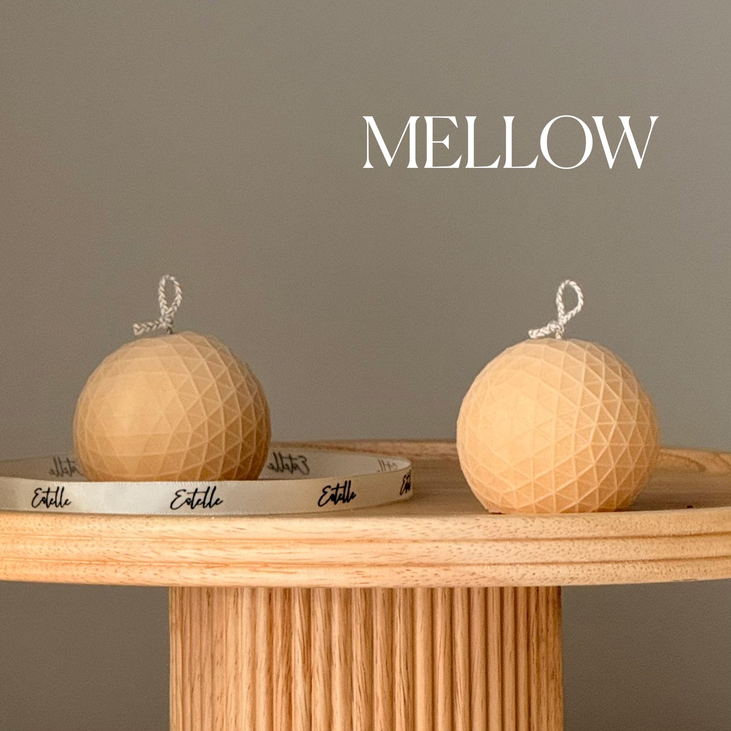 Geometric Orb Candle – Sculptural Textured Design