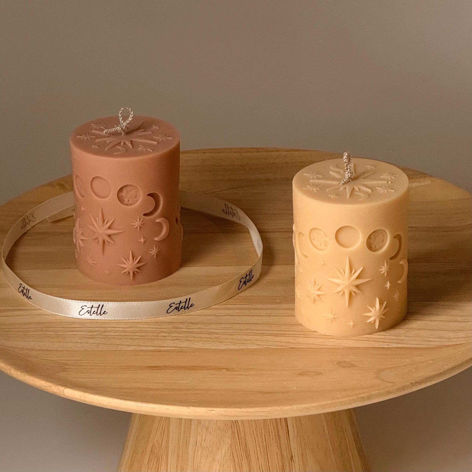 Moon Pillar Candle | Handmade Soy Candle | Celestial Decor