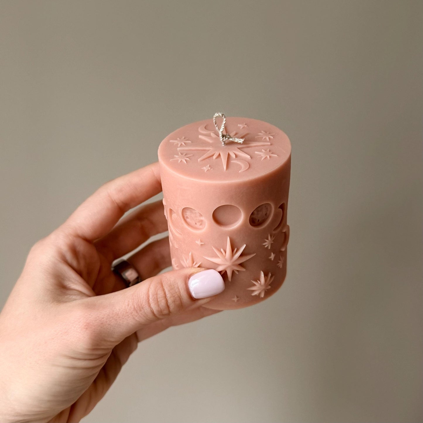 Moon Pillar Candle | Handmade Soy Candle | Celestial Decor