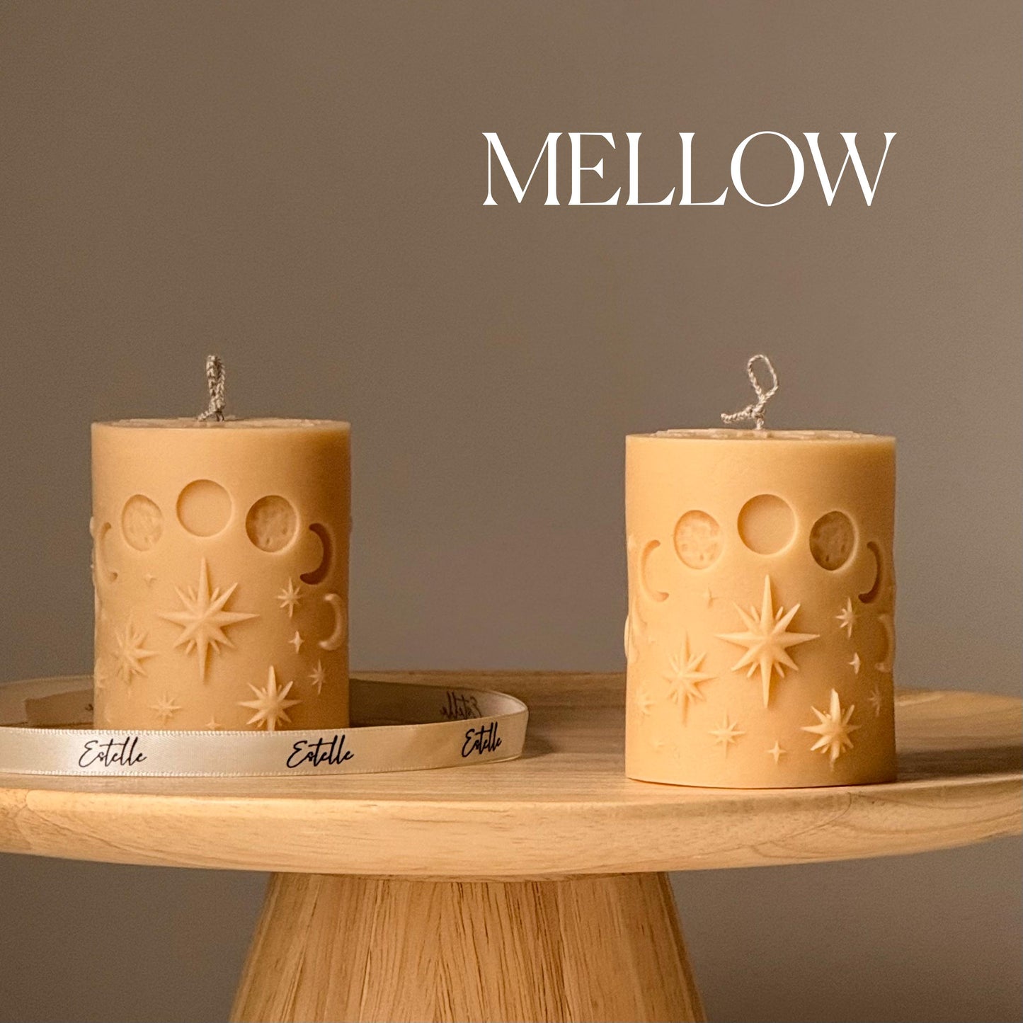 Moon Pillar Candle | Handmade Soy Candle | Celestial Decor