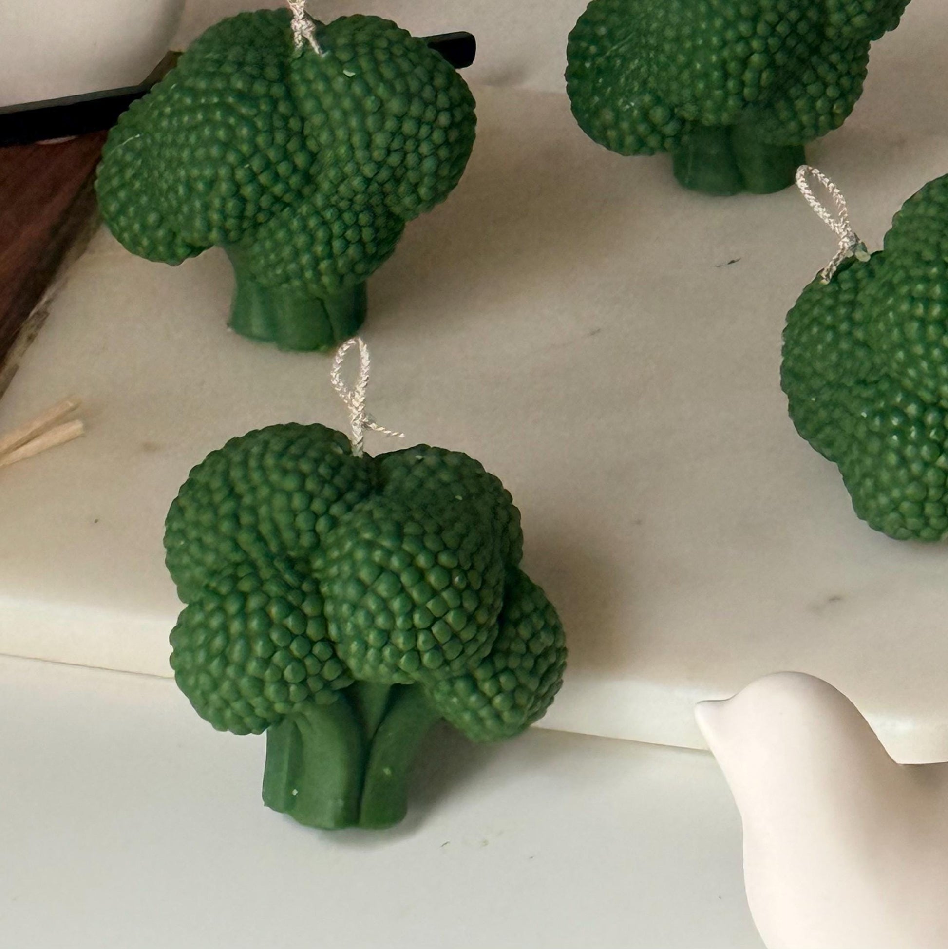 Handmade Broccoli Candle | Unique Food Candle Decor