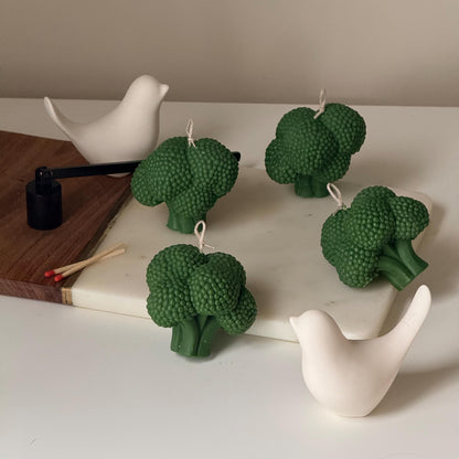Handmade Broccoli Candle | Unique Food Candle Decor