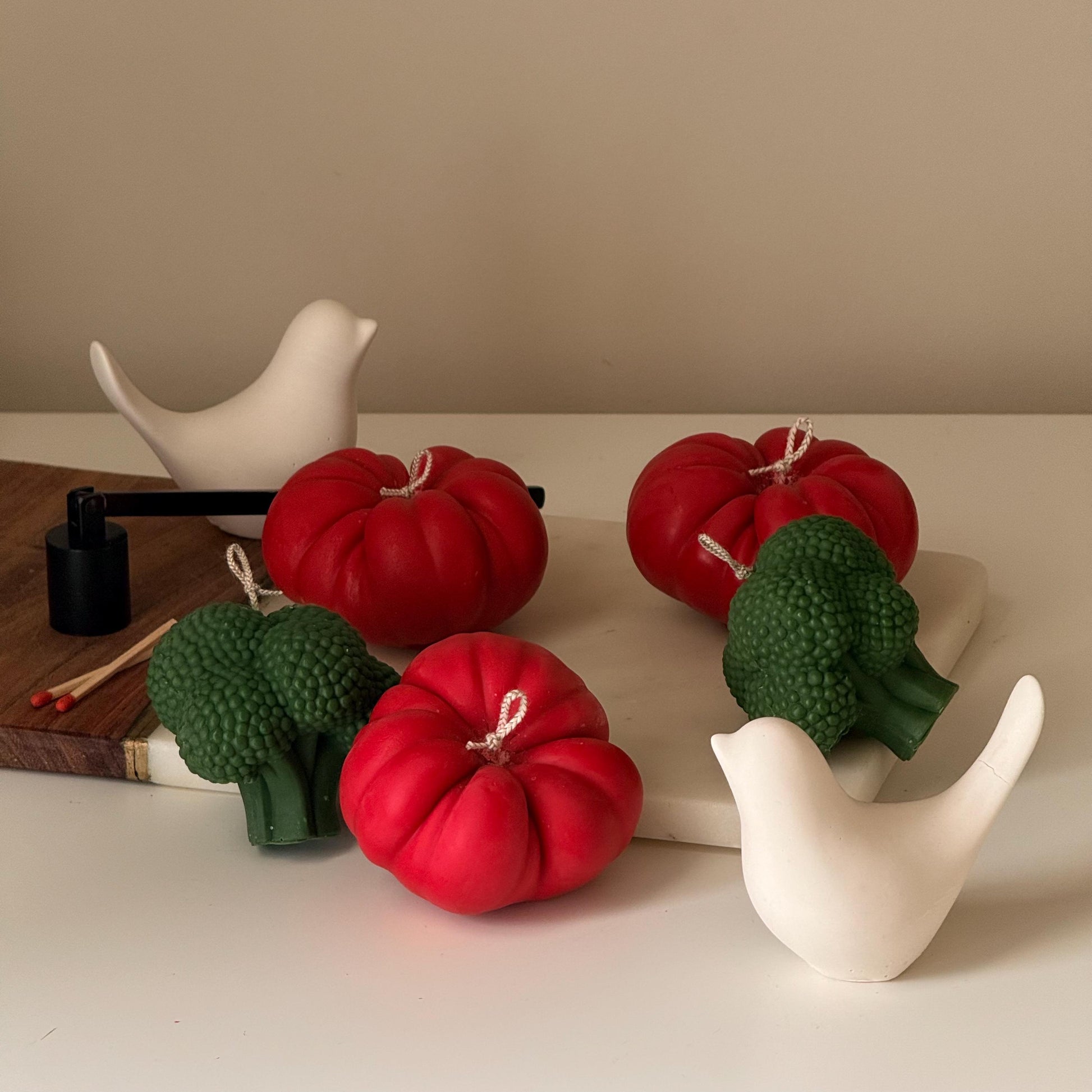 Handmade Heirloom Tomato Soy Candle | Unique Food Candle Decor
