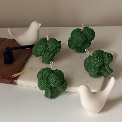 Handmade Broccoli Candle | Unique Food Candle Decor