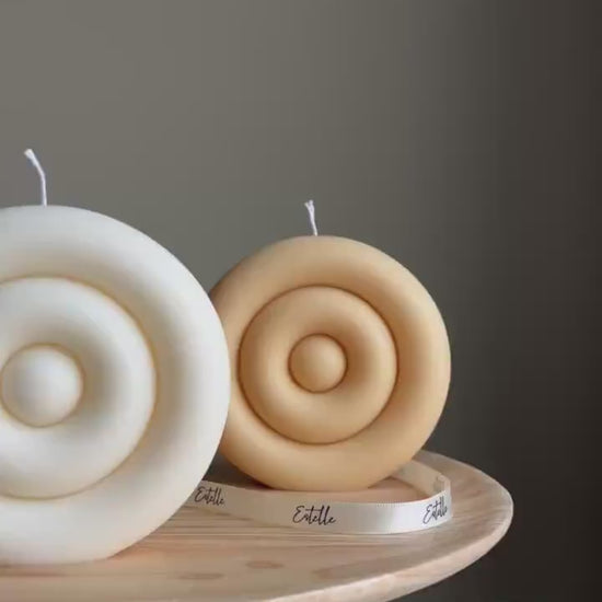Handmade Round Soy Candle | Modern Home Decor