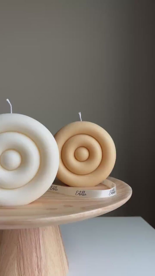 Handmade Round Soy Candle | Modern Home Decor