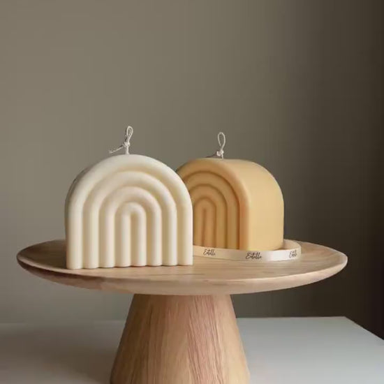 Rainbow Arch Soy Candle: Handmade Home Decor