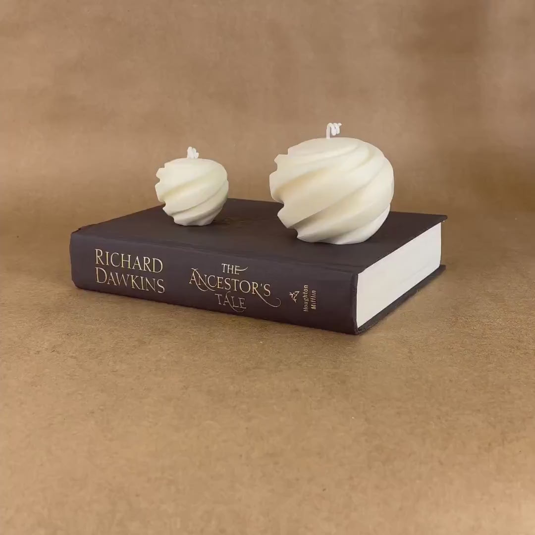 Swirl Ball Soy Wax Candle Set | Home Decor, Gift for Her