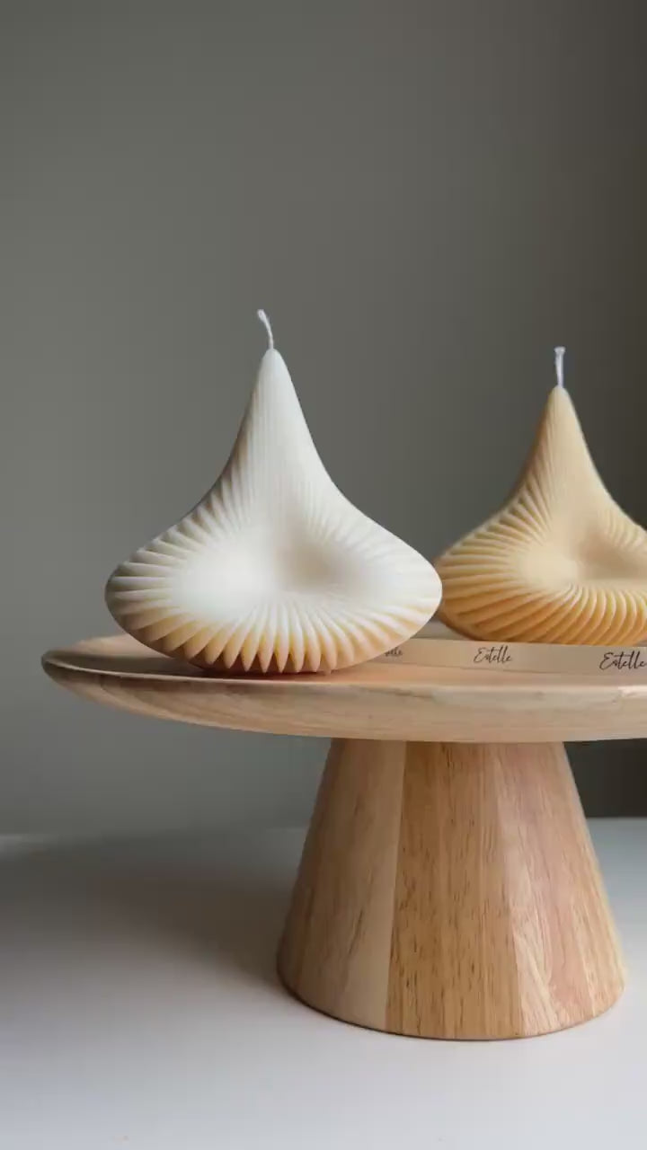 Handmade Ribbed Pyramid Soy Candle | Unique Home Decor